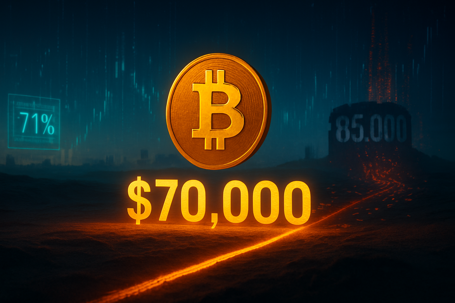 Bitcoin’s $70,000 Tug-of-War: Polymarket Traders Recalibrate as $85,000 Dreams Fade